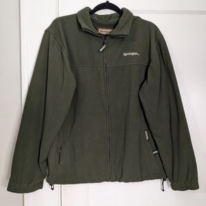 Remington Green Full Zip Fleece Jacket Men’s Medium Outdoor Hunting